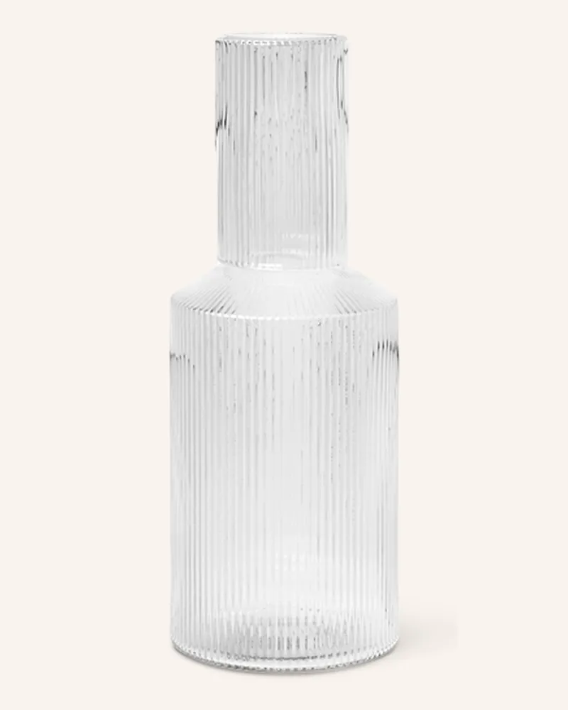 ferm LIVING Karaffe RIPPLE Weiss