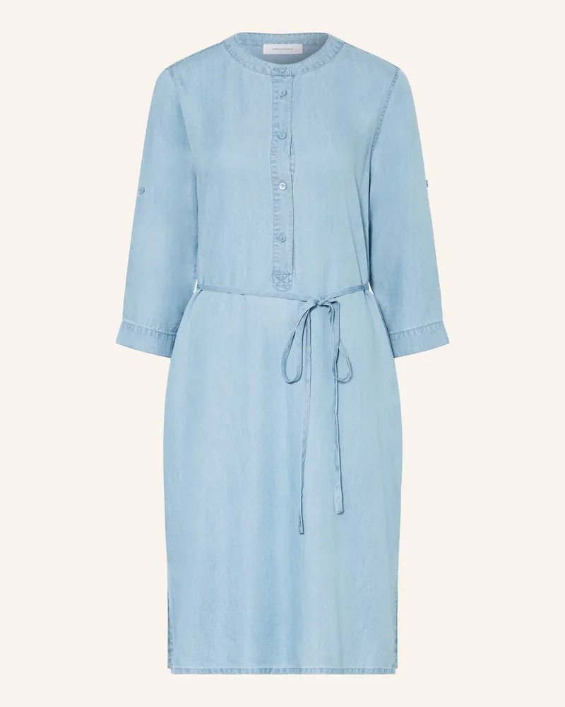 Darling Harbour Kleid In Jeansoptik Mit 3/4-Arm blau Mid