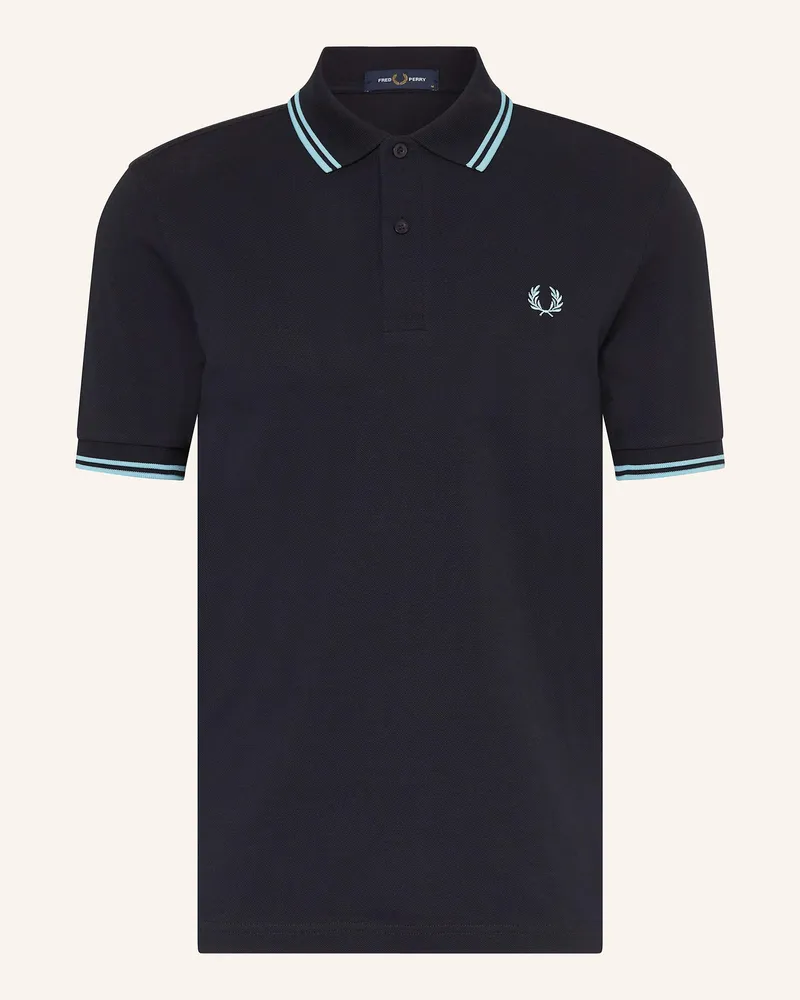 Fred Perry Piqué-Poloshirt Dunkelblau