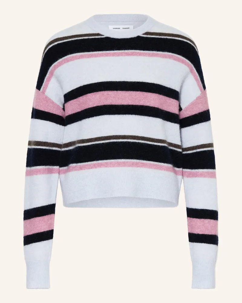 Samsøe & Samsøe Pullover Sanoura Mit Alpaka blau Hellblau