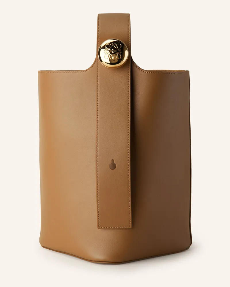 Loewe Handtasche PEBBLE BUCKET MEDIUM Braun