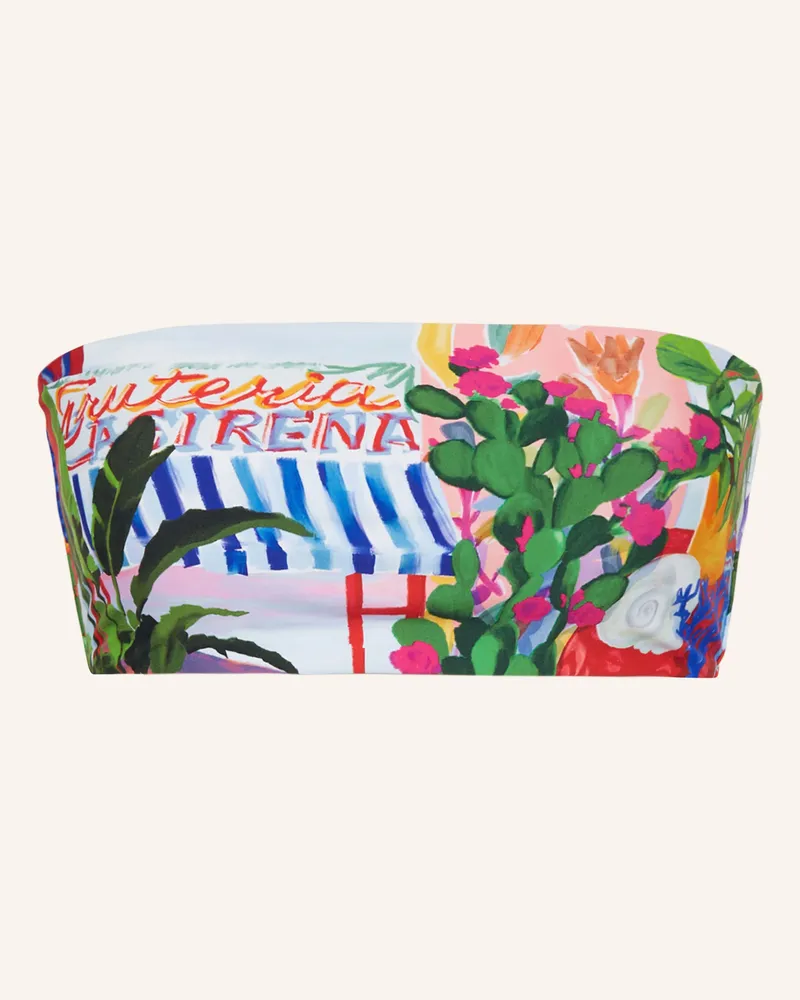 Seafolly Australia Bandeau-Bikini-Top La Boca blau Hellblau