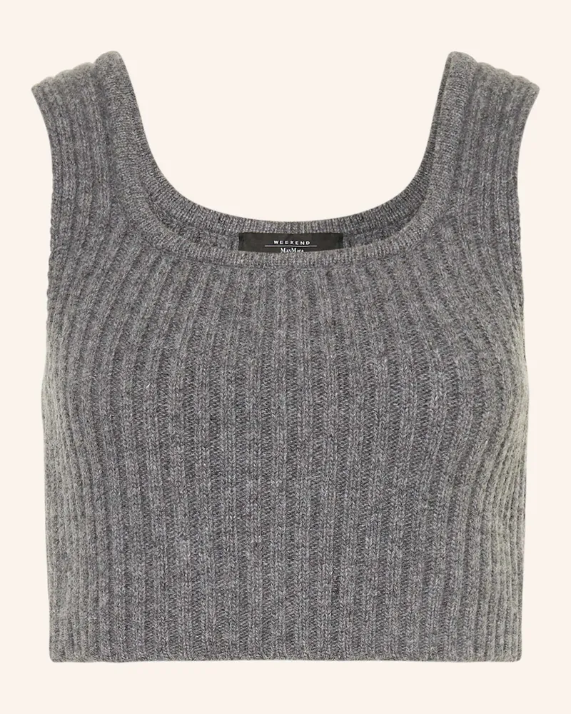 Max Mara Cropped-Stricktop Zurca grau Grau