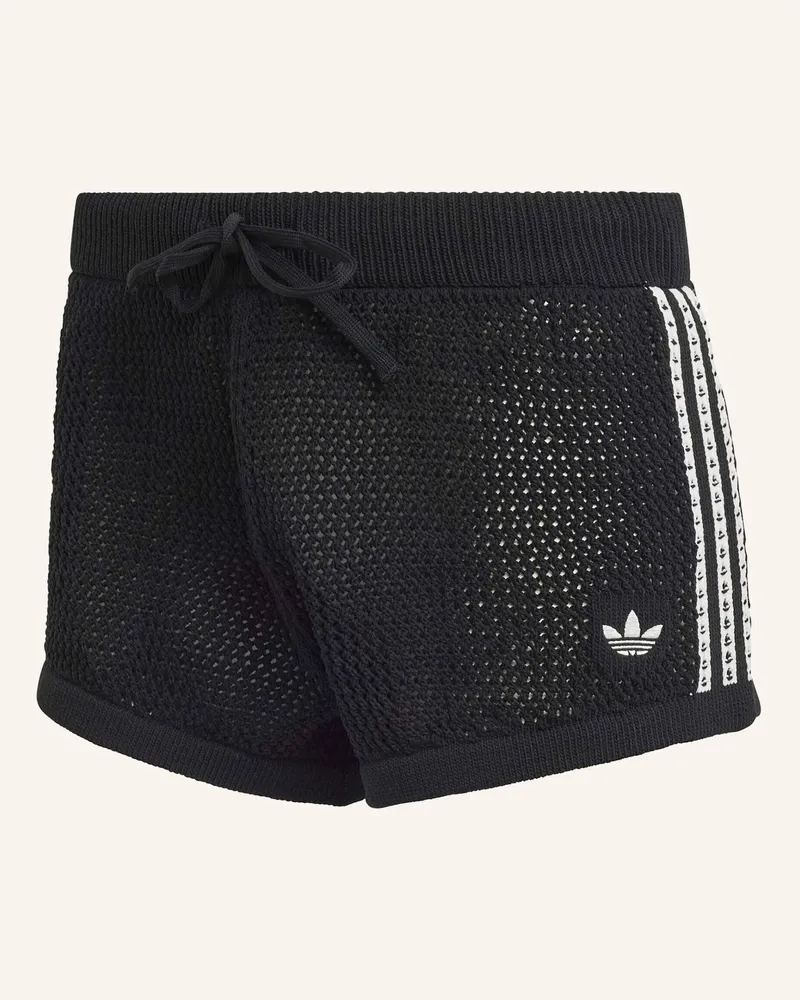 adidas Häkelshorts Knitted Crochet schwarz Schwarz