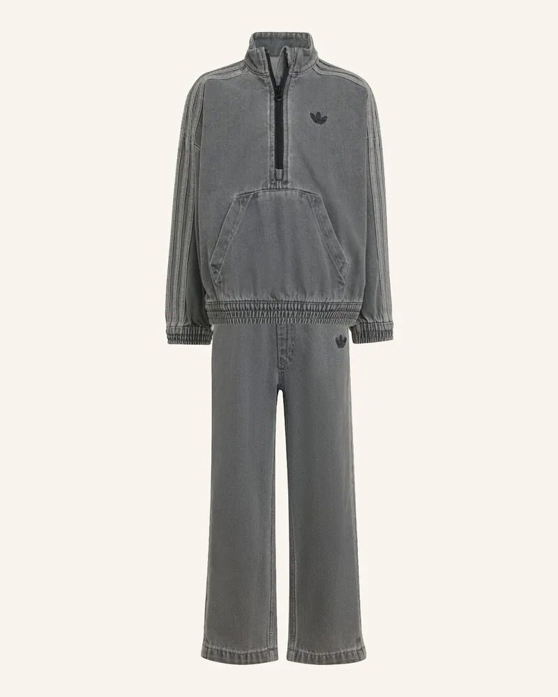 adidas DENIM KIDS SET Grau