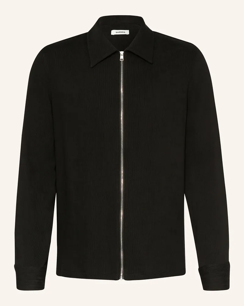 Sandro Overjacket mit Plissees Schwarz