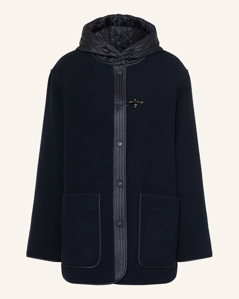 Fay Jacke Im Materialmix blau Dunkelblau