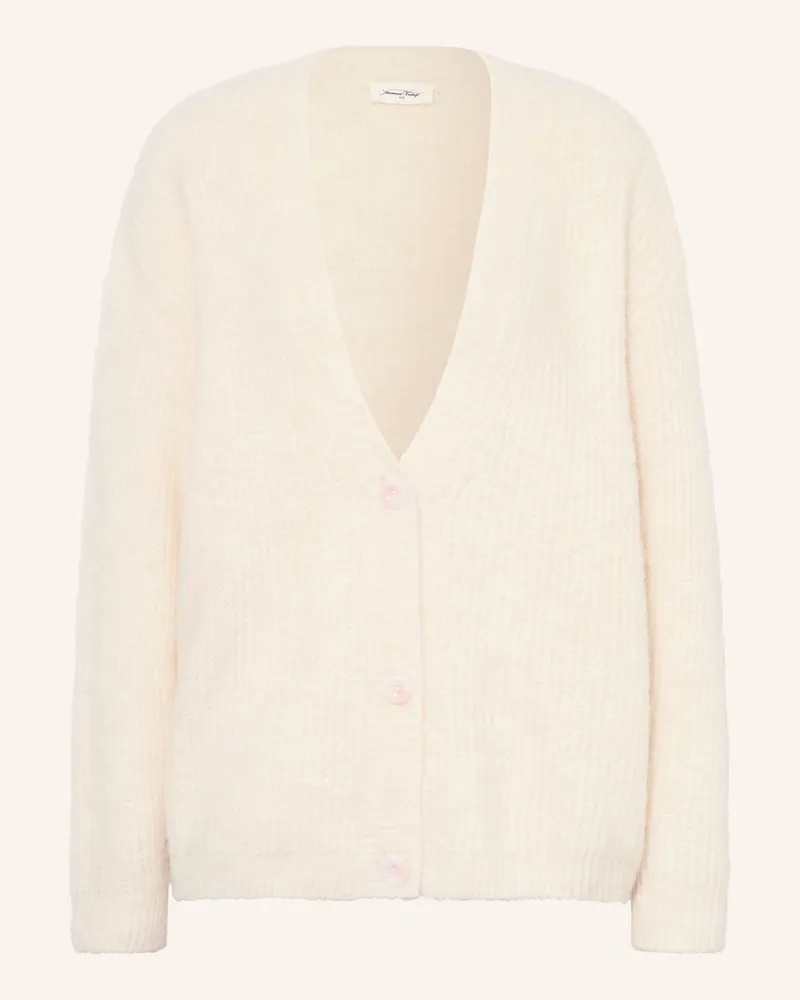 American Vintage Strickjacke East Mit Alpaka weiss Creme