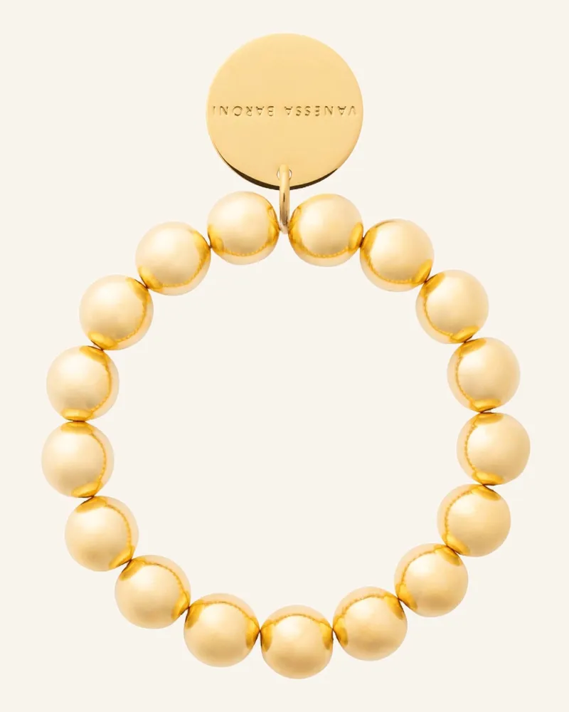 Vanessa Baroni Armbänder MINI BEADS FLEX BRACELET GOLD by GLAMBOU Gold