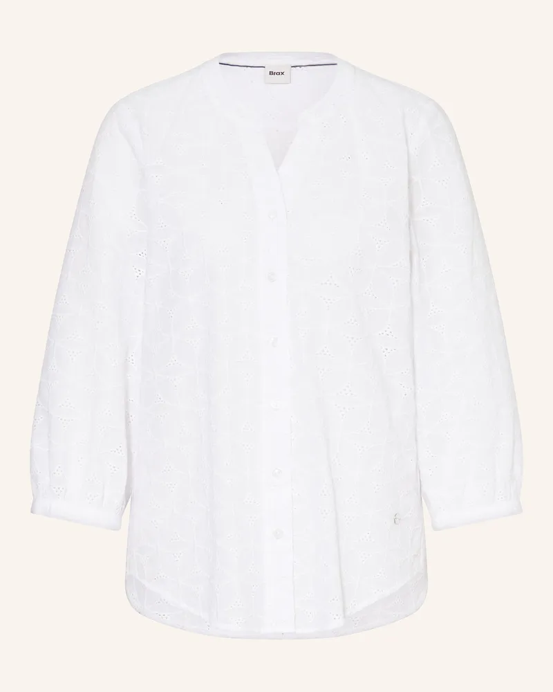 Brax Bluse VELIA mit Lochspitze Weiss