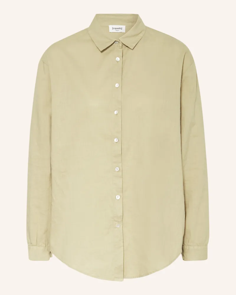 Espadrij Hemdbluse Eve Mit Leinen gruen Hellgrün