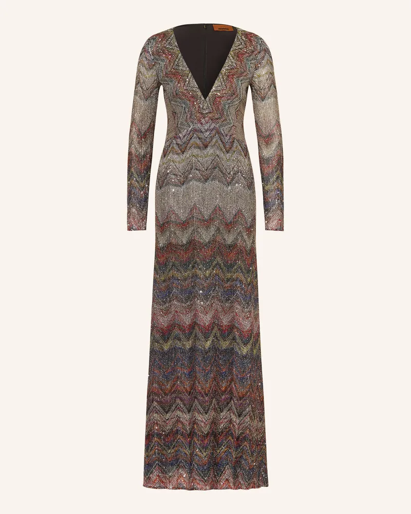 Missoni Abendkleid beige Hellgrau