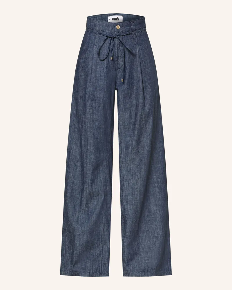 Cambio Wide Leg Jeans Alina blau 5202