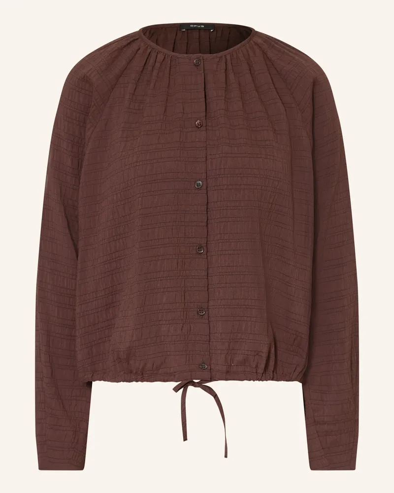 OPUS Bluse Firene braun Dunkelbraun