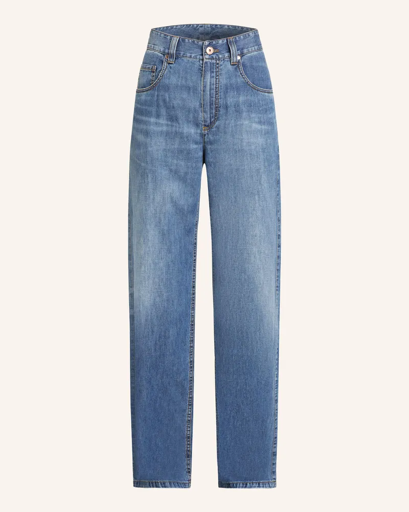 Brunello Cucinelli Wide Leg Jeans blau C8982