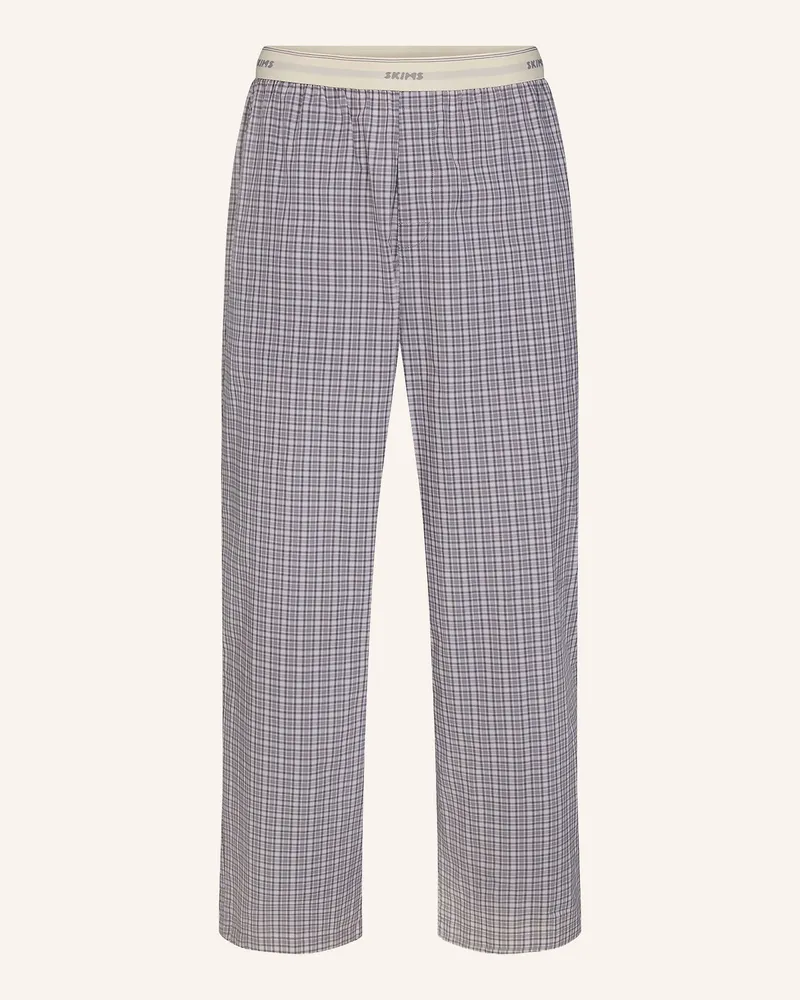 SKIMS Schlafhose Cotton Poplin blau Full
