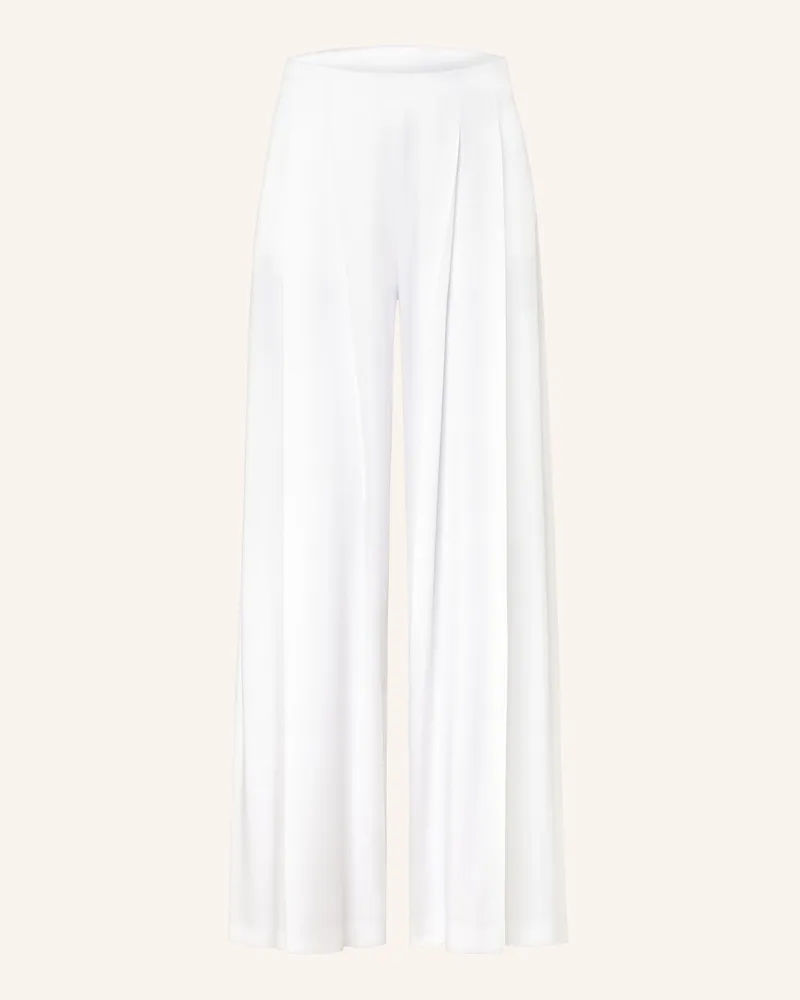 HUGO BOSS Marlenehose Tetosa Aus Satin weiss Weiss