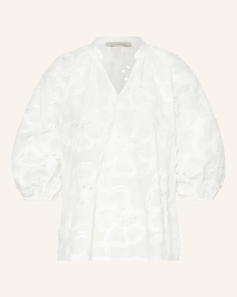 lilienfels Blusenshirt Mit Lochspitze weiss Weiss