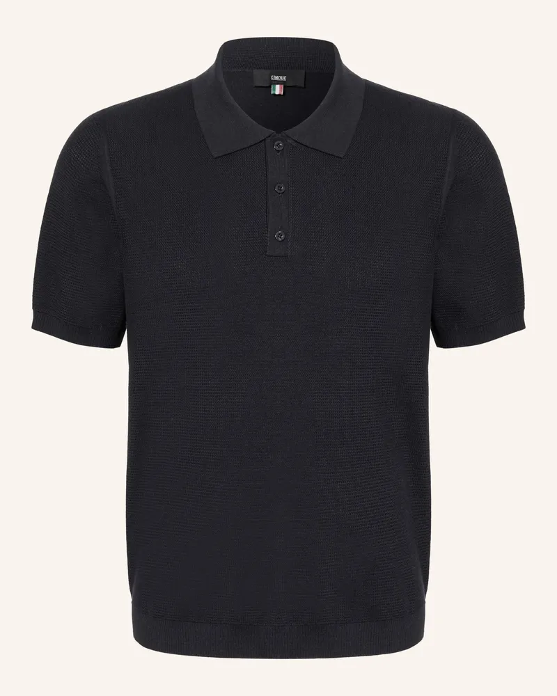 cinque Strick-Poloshirt CIFLAV Dunkelblau