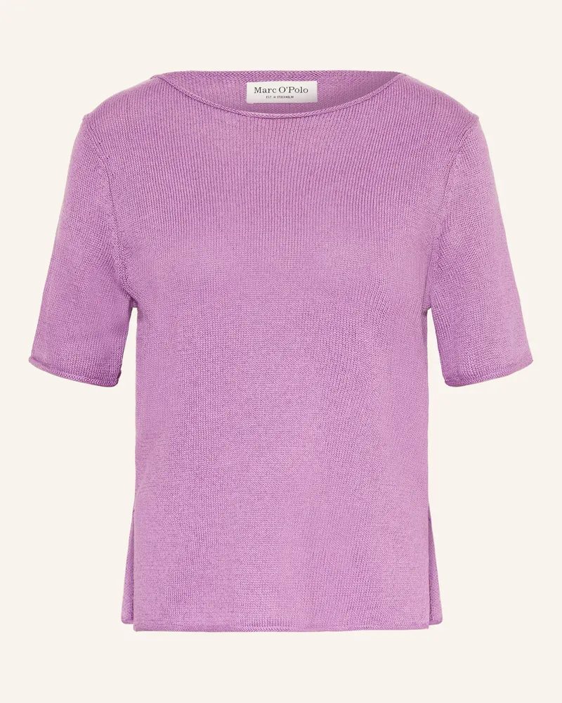 Marc O'Polo Strickshirt Mit Leinen lila Helllila