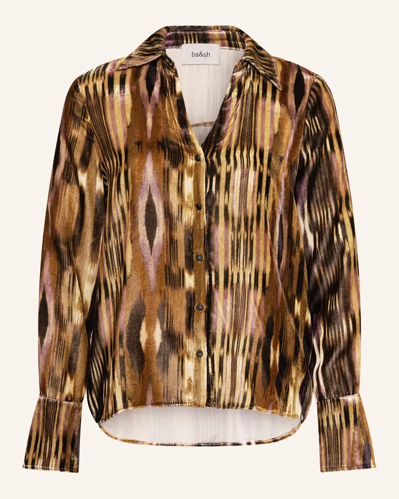 ba&sh Hemdbluse VANY aus Samt Camel
