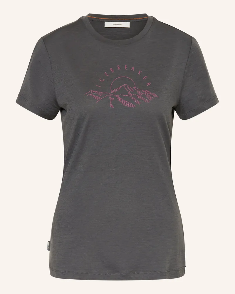 Icebreaker T-Shirt MERINO 150 TECH LITE™ aus Merinowolle Dunkelgrau