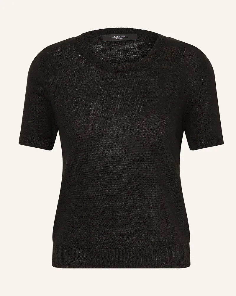Max Mara Strickshirt PANCONE aus Leinen Schwarz