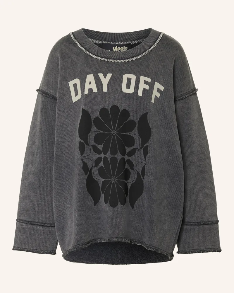 Yippie Hippie Oversized-Sweatshirt grau Taupe