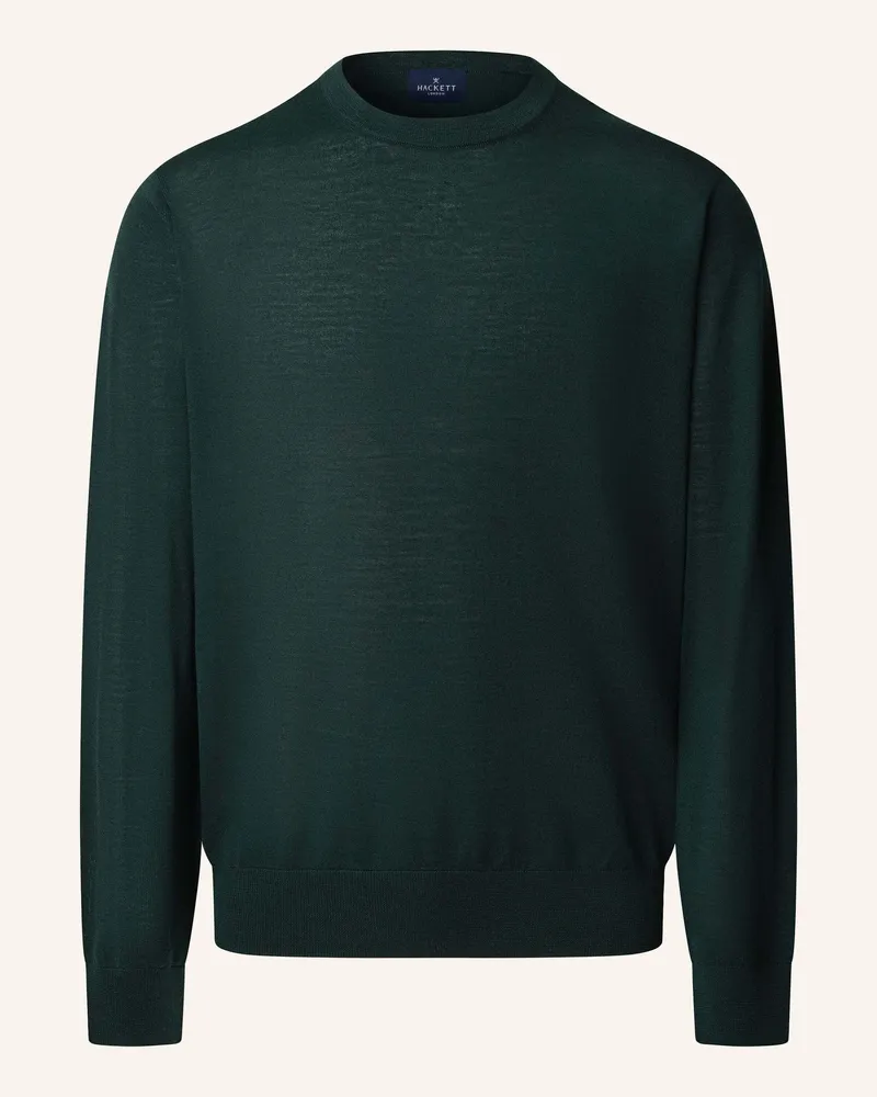 Hackett Pullover MERINO SILK CREW Dunkelgrün