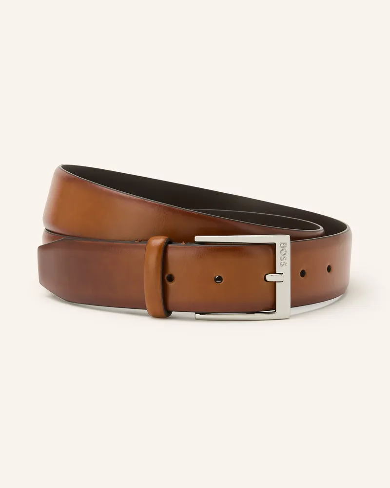 HUGO BOSS Ledergürtel Elloy braun Braun