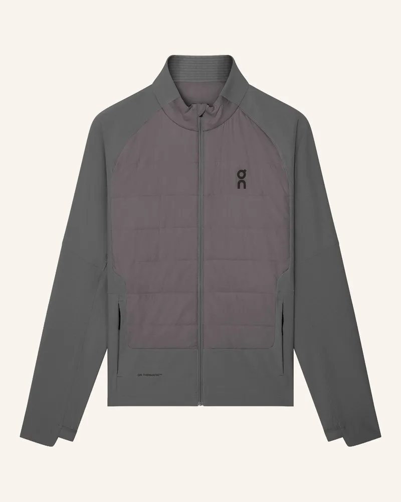 ON Hybrid-Laufjacke Weather grau Dunkelgrau