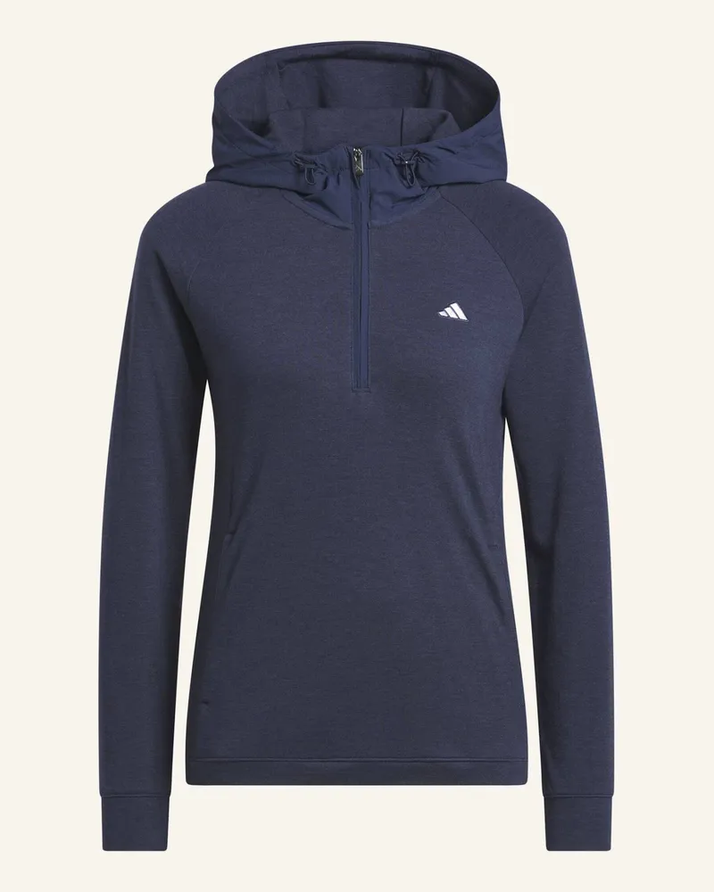 adidas ultimate365+ Course Control Hybrid Quarter-Zip Kapuzenjacke blau Blau
