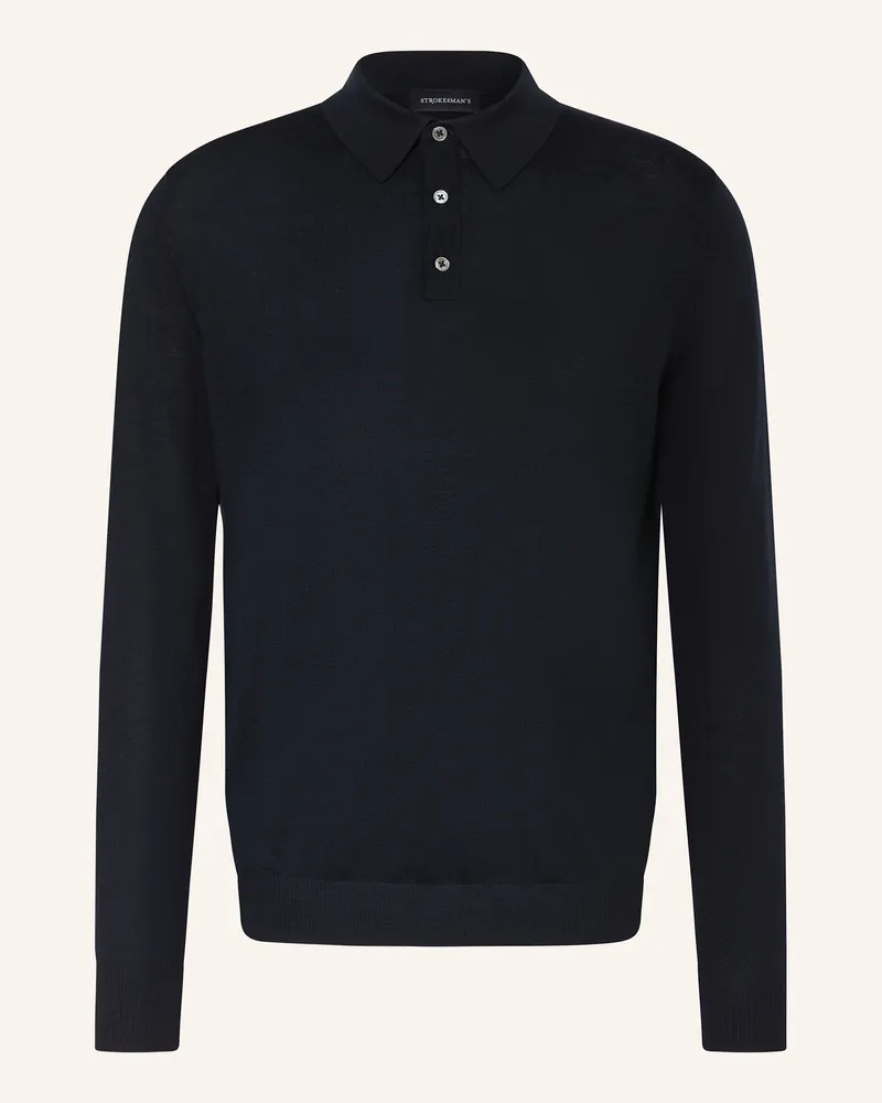 Strokesman's Strokesman Strick-Poloshirt blau Dunkelblau