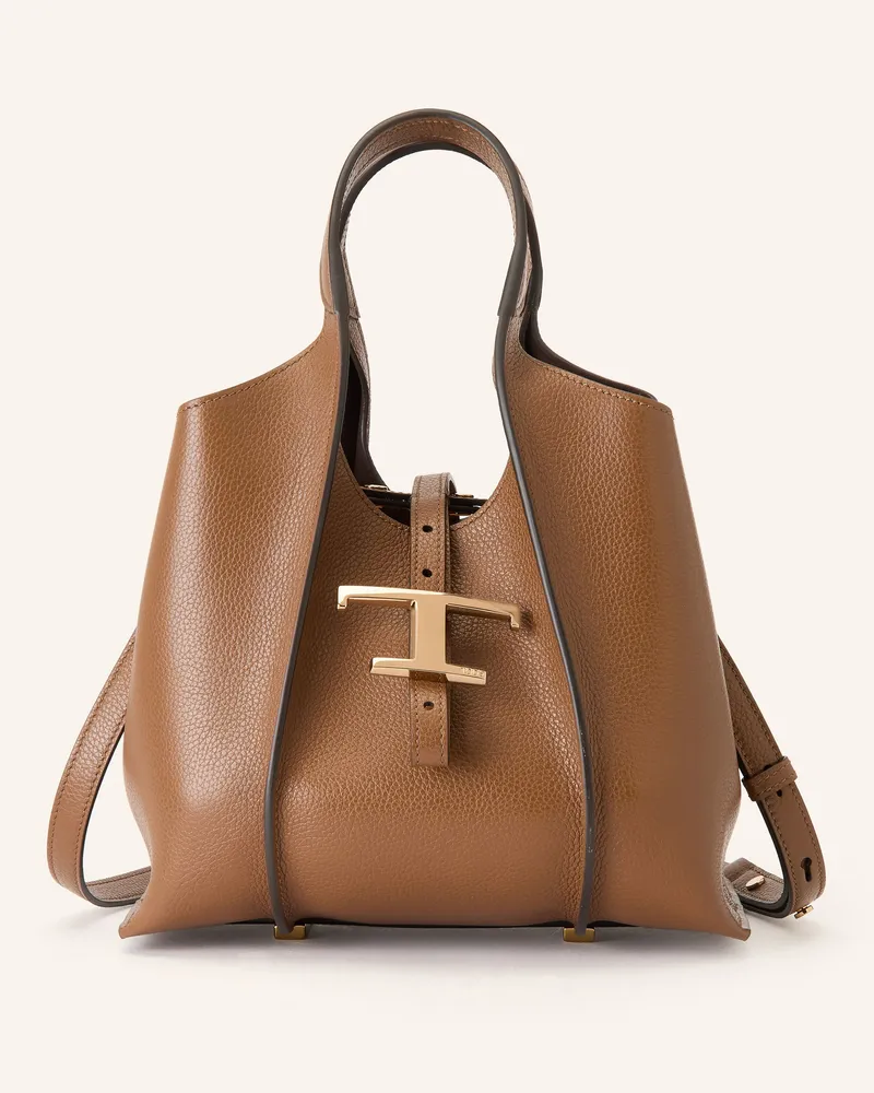 TOD'S Shopper T Timeless Small Mit Pouch braun Camel