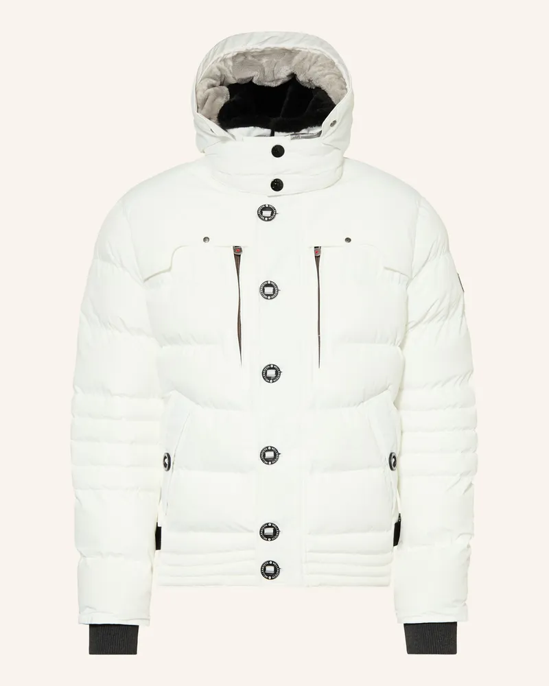 Wellensteyn Steppjacke Starstream Mit Abnehmbarer Kapuze Und Kunstfell weiss Weiss