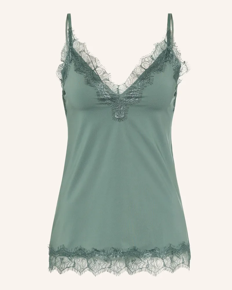 Rosemunde Top Billie Mit Spitze gruen Oliv