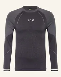 HUGO BOSS Longsleeve SEAMZERO Schwarz