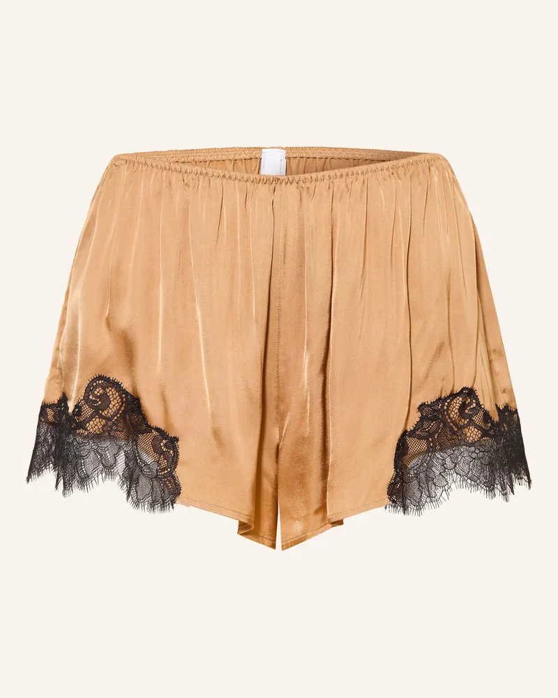 Mey Schlafshorts Serie Poetry Luxury Aus Satin beige Beige