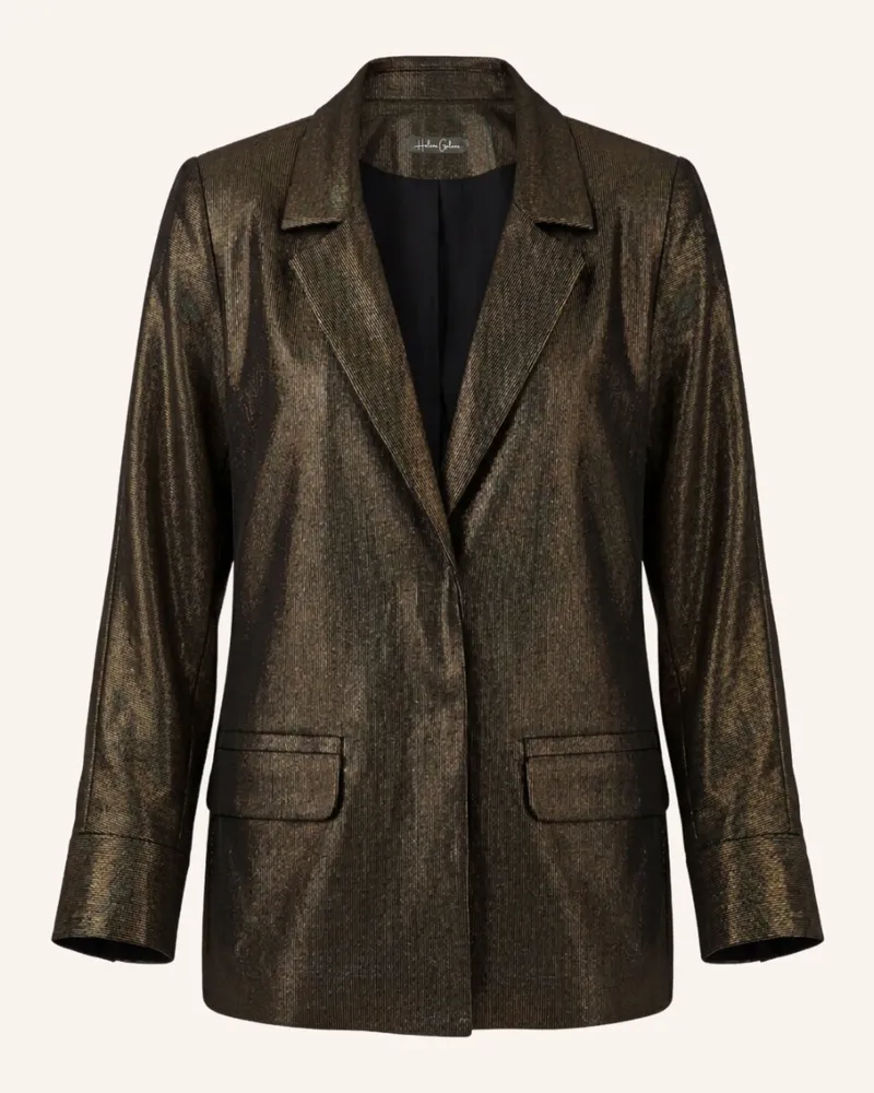 Helene Galwas Blazer Jacke Aus Feinem Samt Haleare schwarz Schwarz
