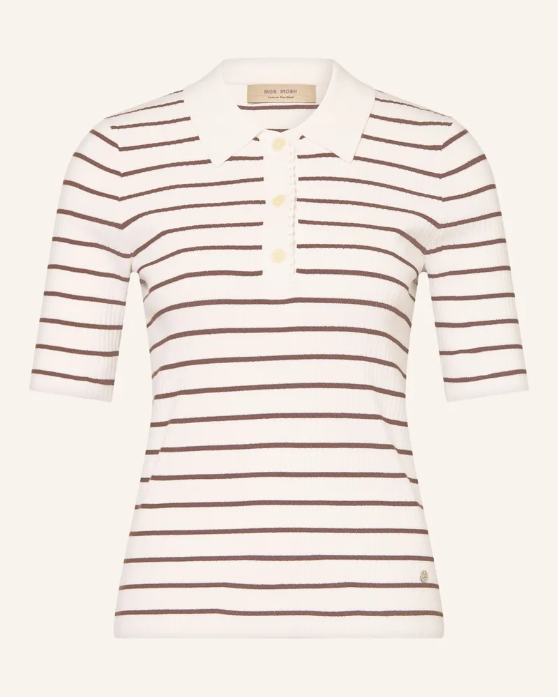 Mos Mosh Strick-Poloshirt MMCALIZ Dunkelbraun