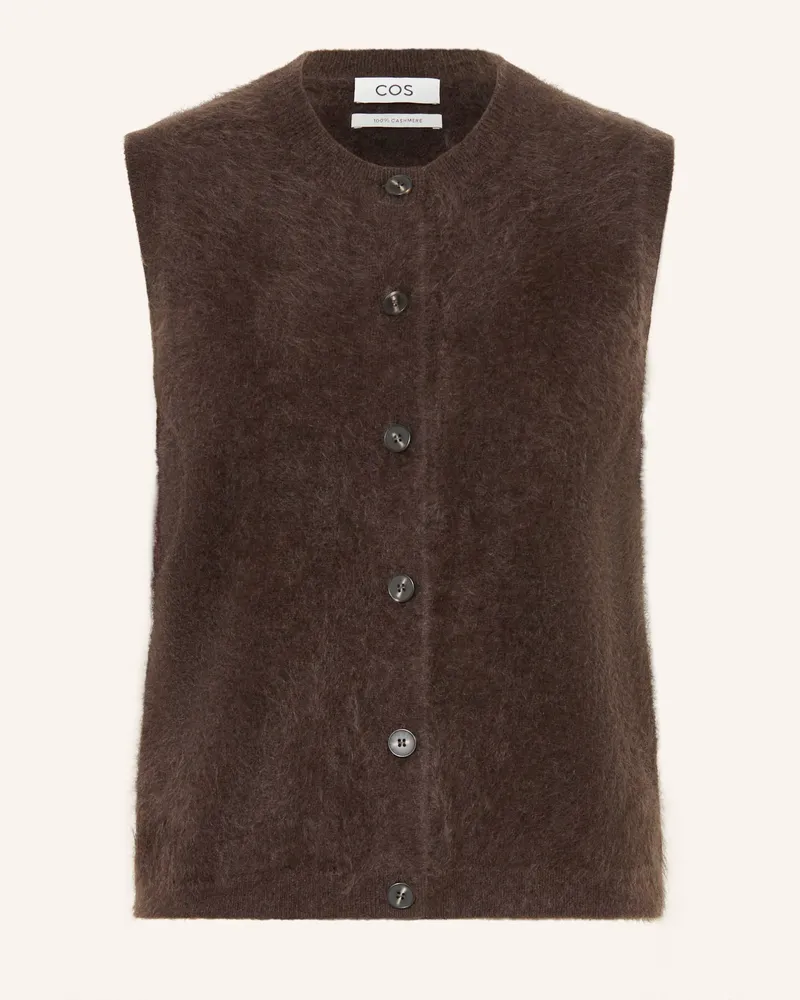 COS Strickweste aus Cashmere Dunkelbraun
