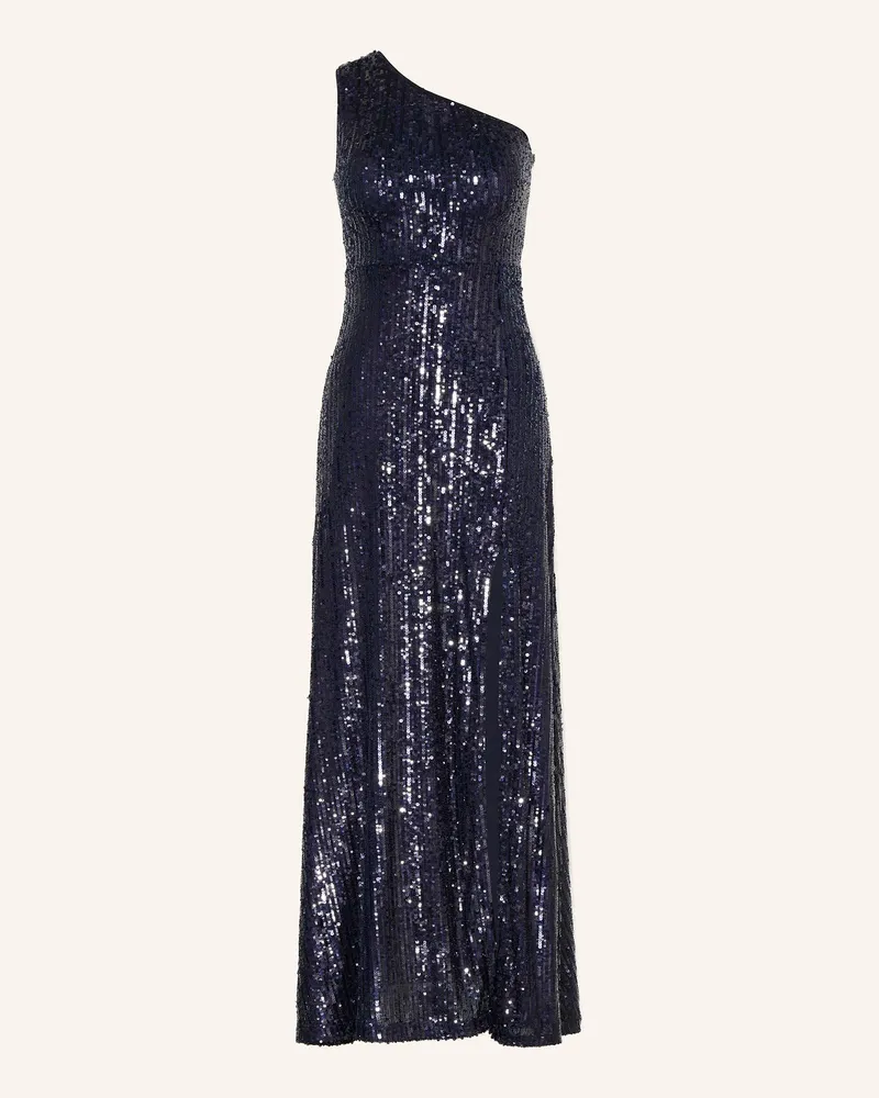 Apart One-Shoulder-Kleid mit Pailletten Dunkelblau