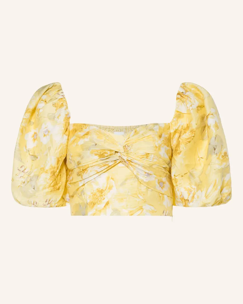 Y.A.S Cropped-Blusenshirt gelb Gelb