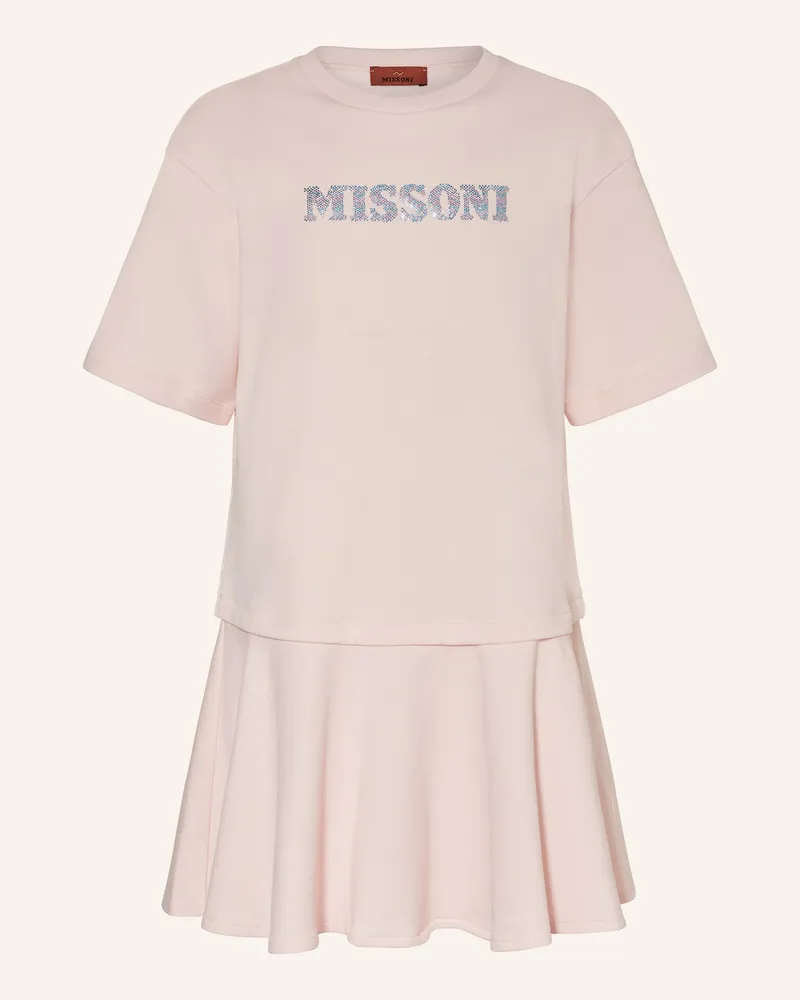 Missoni Kleid mit Schmucksteinen Rosa