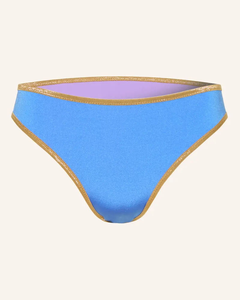 MYMARINI Basic-Bikini-Hose Shine Zum Wenden Mit Uv-Schutz 50+ lila Hellblau