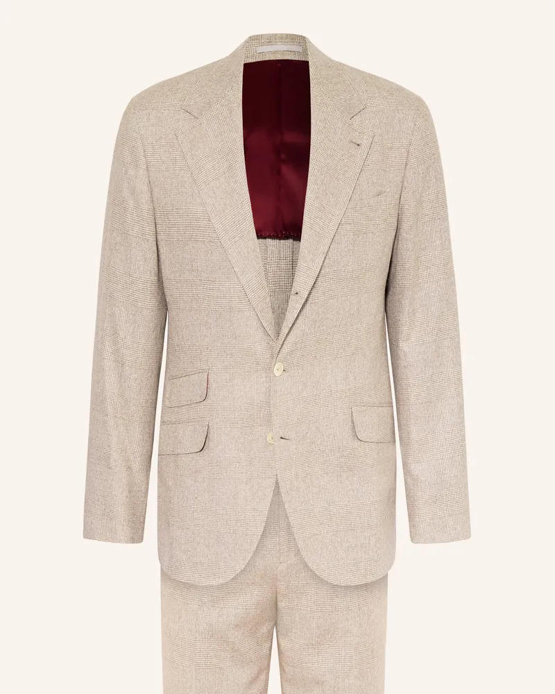 Brunello Cucinelli Anzug Slim Fit beige Beige