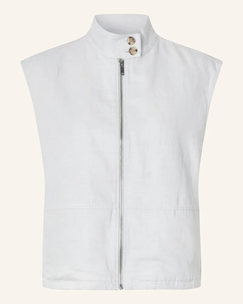 Samsøe & Samsøe Jeansweste SAKAILA mit Leinen Blaugrau