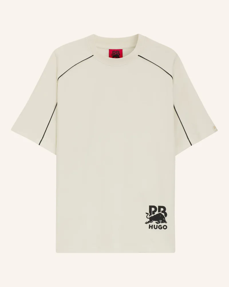 HUGO BOSS T-Shirt Dorox_Rb Oversize Fit beige Weiss