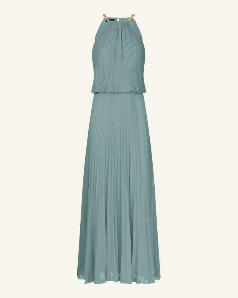 Apart Plisseekleid Hellgrün