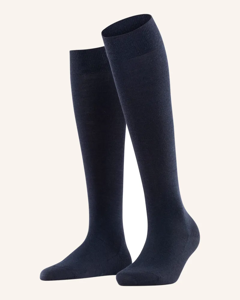 Falke Kniestrümpfe Softmerino Mit Merinowolle blau 6379